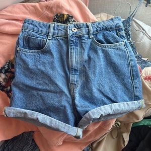 High waisted Zara jean shorts